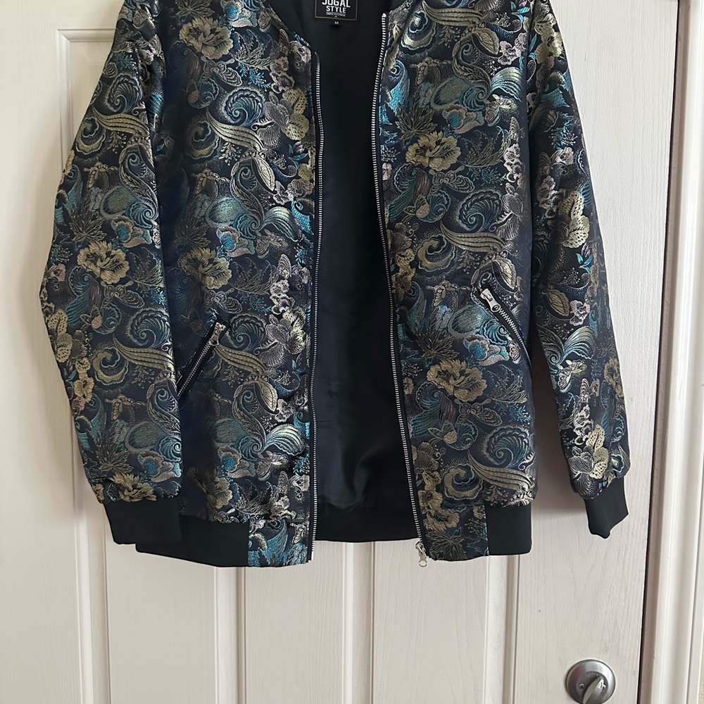 Jogal Style Floral Bomber Jacket